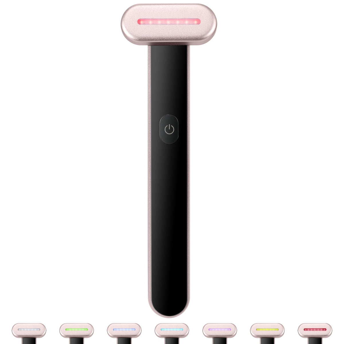 Radiance Revive LED Sculpting Wand, black and rose gold, with 7 light colors