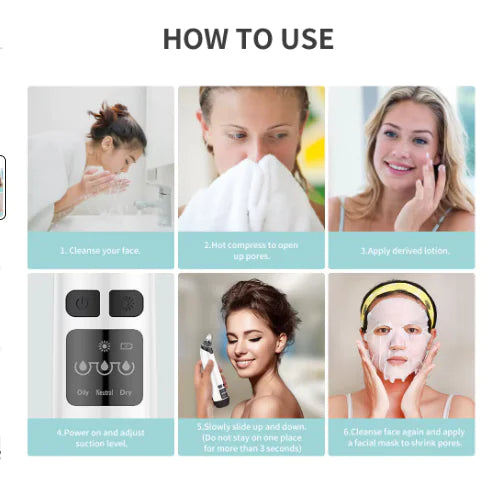 How to use the Blackhead Vacuum Extractor